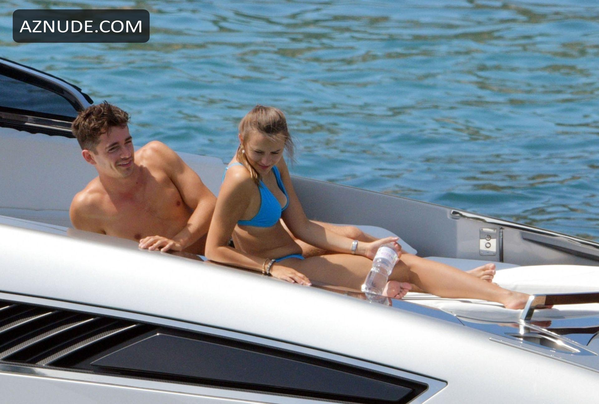 Charlotte Sine Relaxing With Boyfriend Charles Leclerc On A Luxury Boat