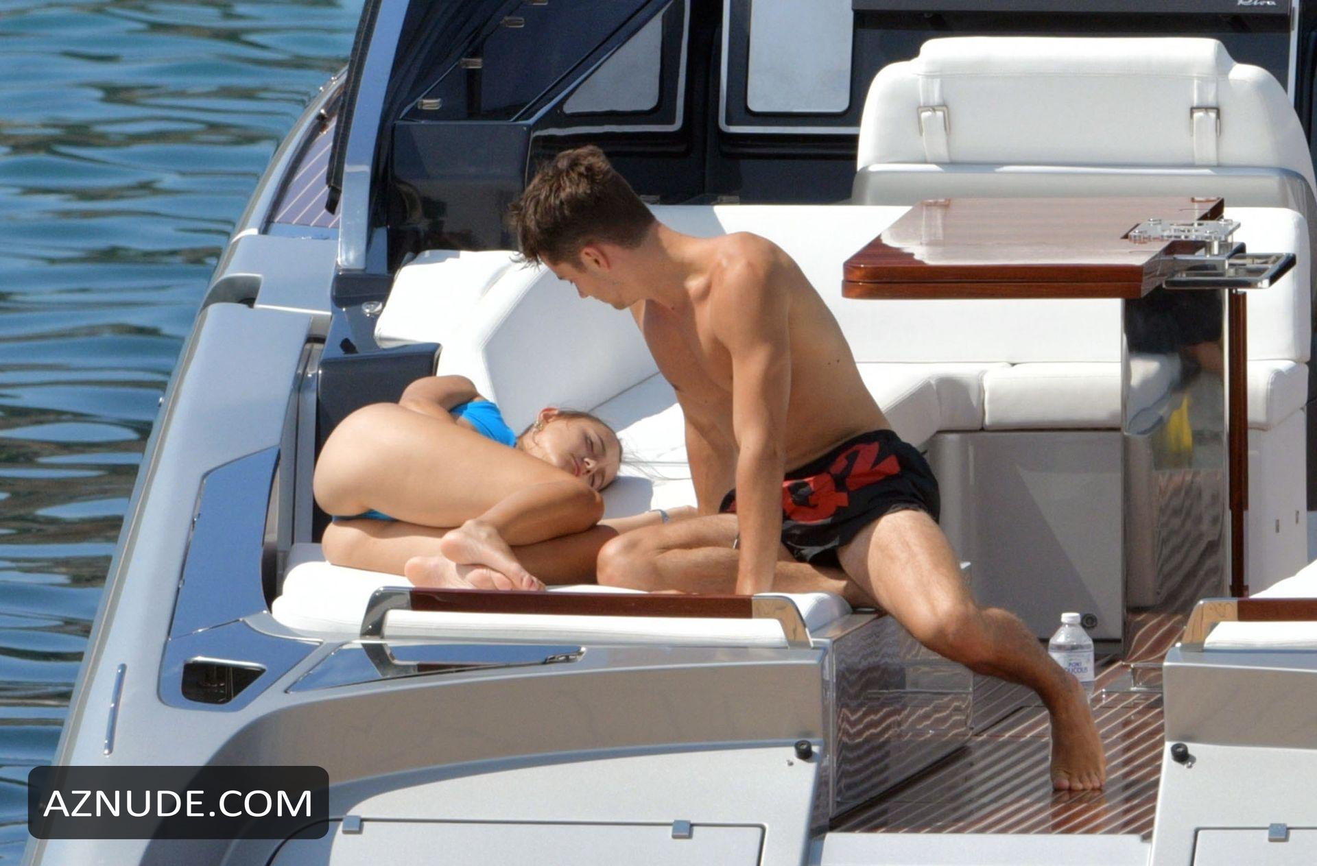 Charlotte Sine Relaxing With Boyfriend Charles Leclerc On A Luxury Boat