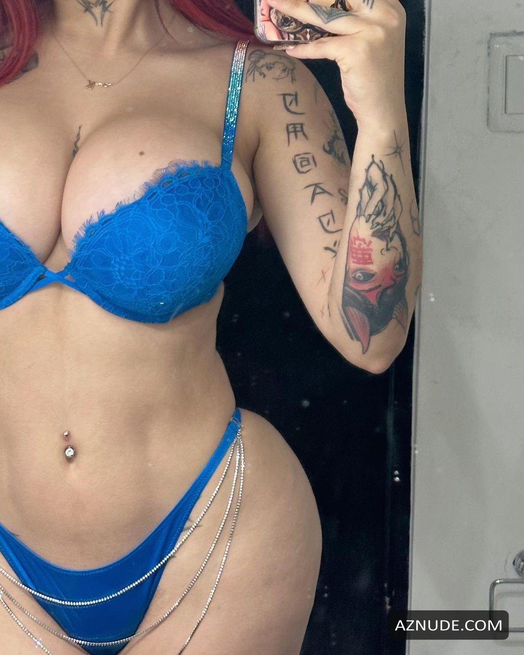 Karely Ruiz Sexy Amazing Hot Blue Underwear Lingerie Photoshoot For