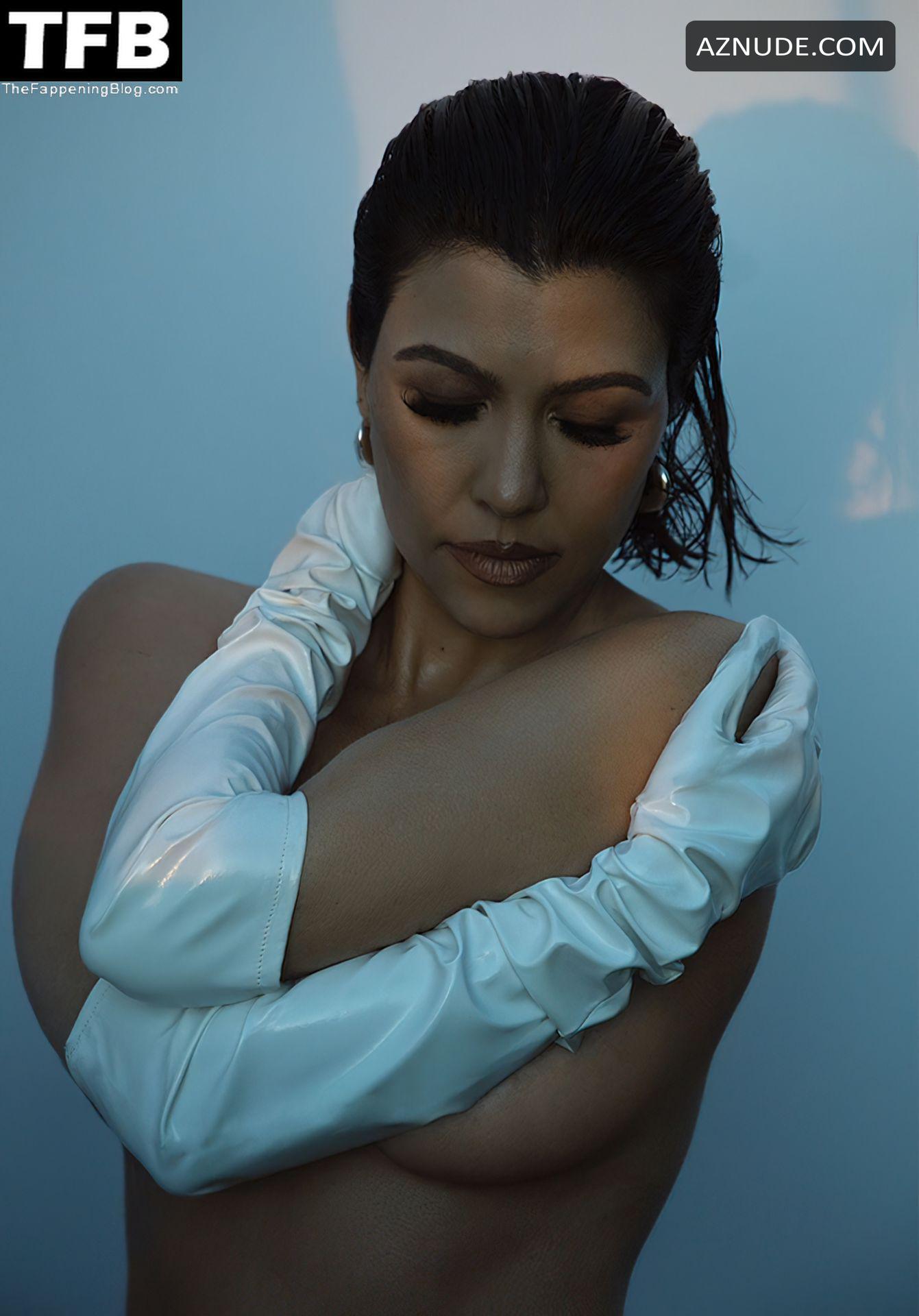 Kourtney Kardashian Sexy Poses Showing Off Her Hot Tits In A Photoshoot