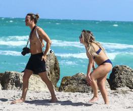 Brielle Biermann Sexy On The Beach In Miami With Friends Aznude
