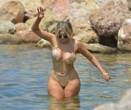 Chloe Ferry Shows Off Her Curves Wearing A Thong Tiny Bikini At The