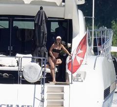 Chloe GreenSexy in Chloe Green enjoyed a day in Villefranche-sur-Mer on the Lionchase yacht