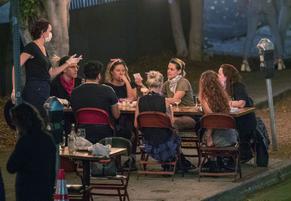 Dylan MeyerSexy in Kristen Stewart and girlfriend Dylan Meyer dining in Los Angeles