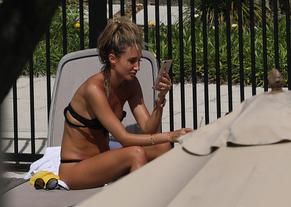 Megan McKennaSexy in Megan McKenna and Olivia Attwood Sexy during a poolside hang out at their Australian hotel