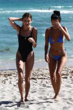 Kaitlynn CarterSexy in Kaitlynn Carter enjoys a day on the beach with Racquel Natasha during Art Basel in Miami