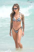 Sophia ThomallaSexy in Sophia Thomalla Sexy Shows Off Her Sensual Body Wearing a Hot Bikini at the Beach in Miami 