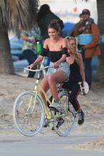 Stella MaxwellSexy in Stella Maxwell in a photo shoot for Victoria's Secret with fellow model Taylor Hill in Venice Beach