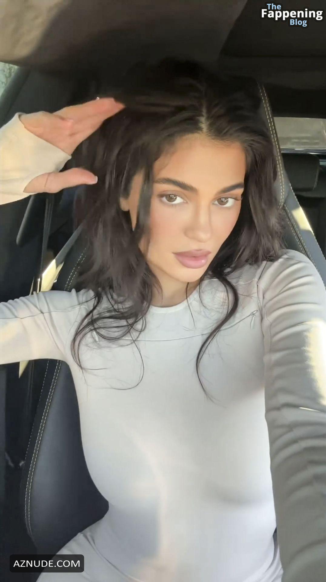 Kylie Jenner Flaunts Her Sexy Curves In A White Bodysuit In Calabasas Aznude 