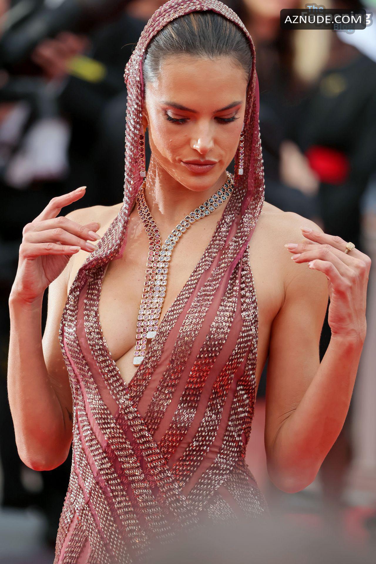 Alessandra Ambrosio Flaunts Her Sexy Tits At Cannes Film Festival Aznude