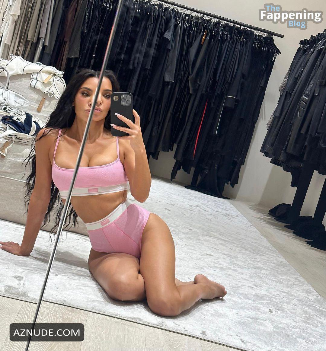 Half-Naked Kim Kardashian Wears Crystal Panties in Sexy Selfie