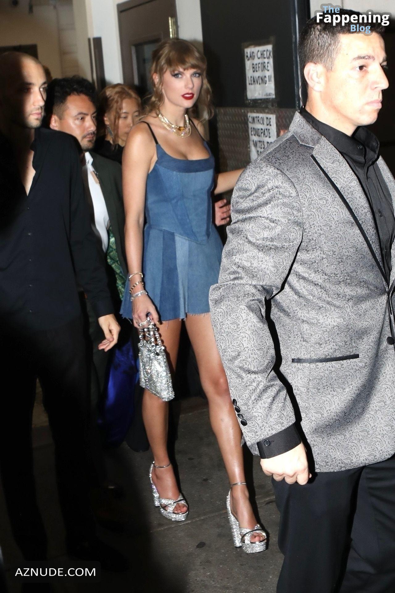 Taylor Swift Flaunts Her Sexy Legs And Cleavage At The Ned Nomad Mtv Vmas After Party Aznude