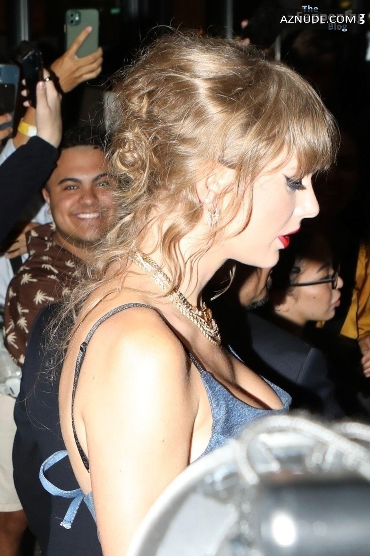 Taylor Swift Flaunts Her Sexy Legs And Cleavage At The Ned Nomad Mtv Vmas After Party Aznude