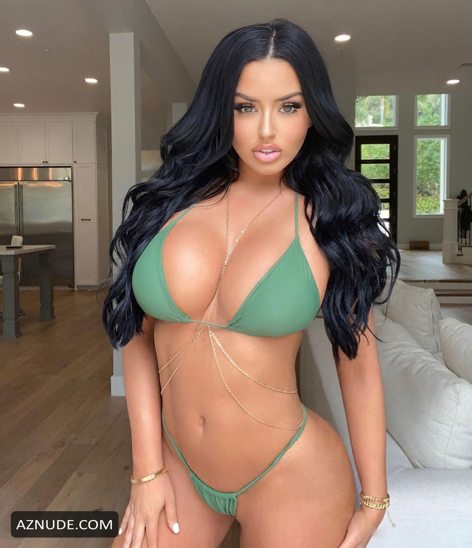 Abigail Ratchford Sexy Shows Off Her Huge Boobs In A Tiny Green Bikini Aznude