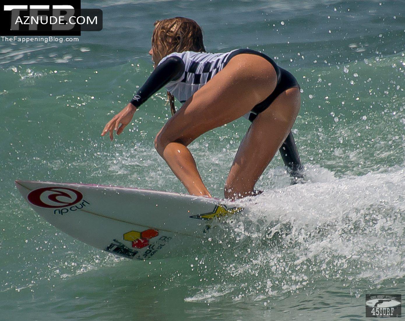 Topless Surfer Girl