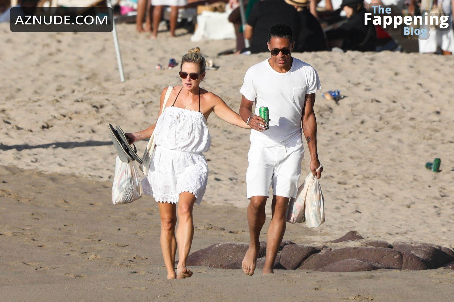 Amy Robach Sexy Seen With Tj Holmes Showing Off Her Beautiful Body At The Beach In Mexico Aznude 