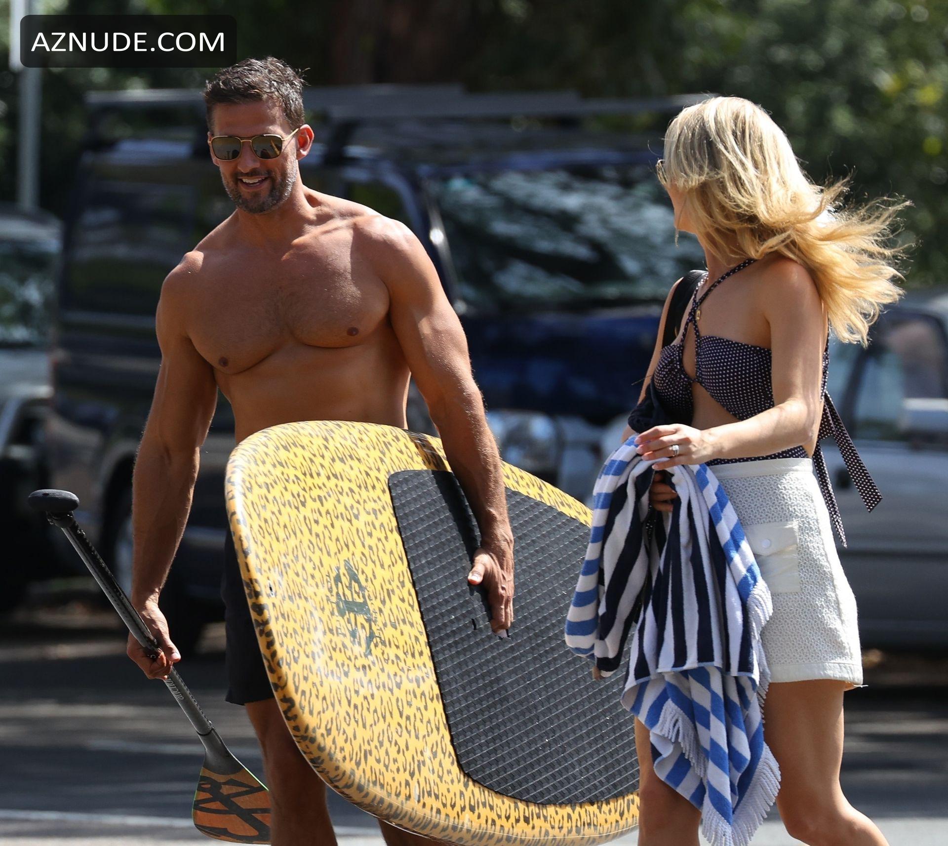 Tim Robards And Anna Heinrich Were Pictured At The Beach On A Day When