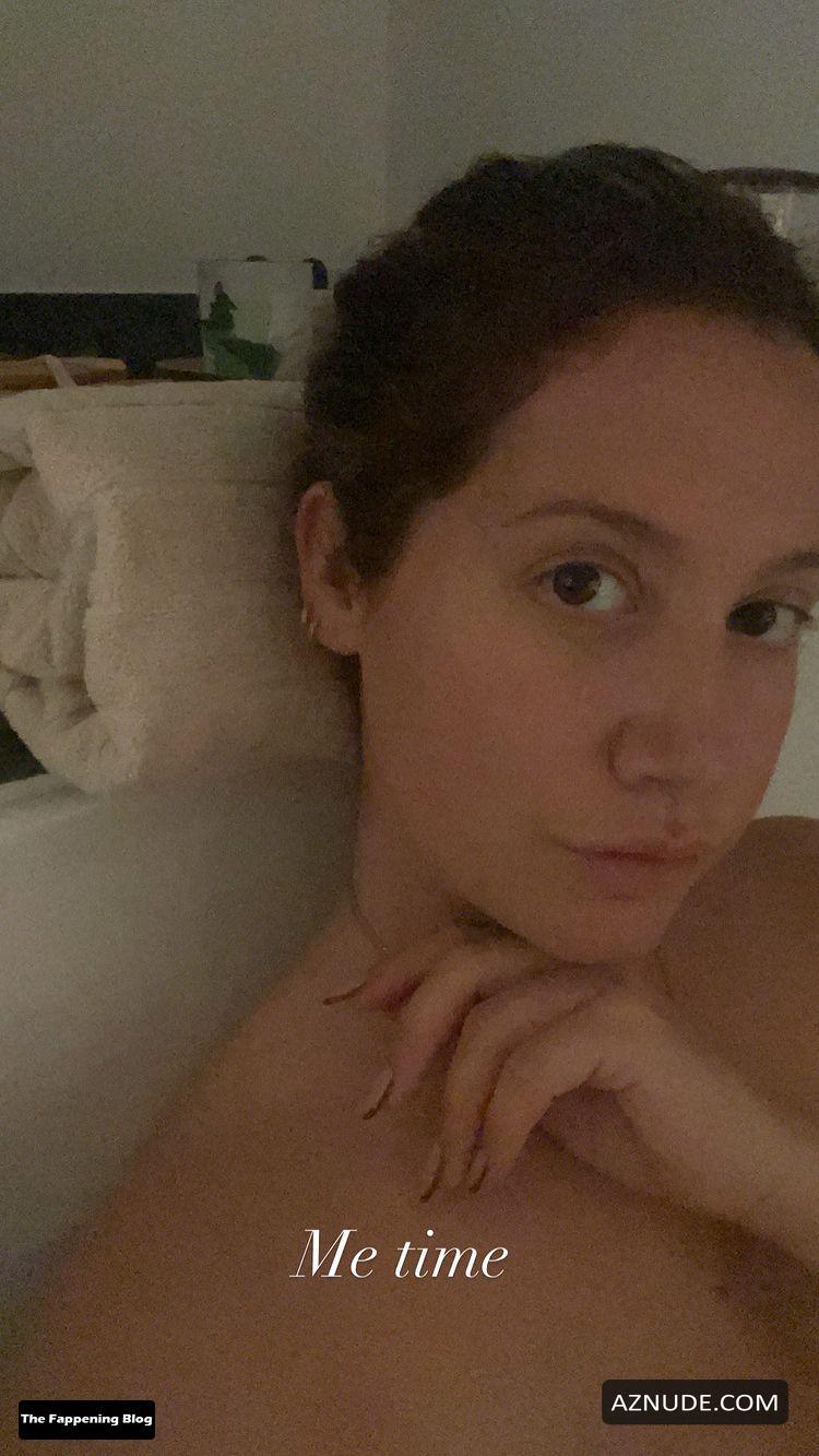 Ashley Tisdale Nude Lesbian - Ashley Tisdale Sexy Poses Topless While In The Bathtub On Social Media -  AZNude