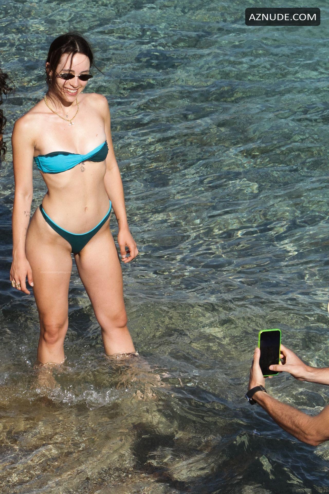 Aurora Ramazzotti Sexy Seen in A Bikini at the Beach Greece - AZNude