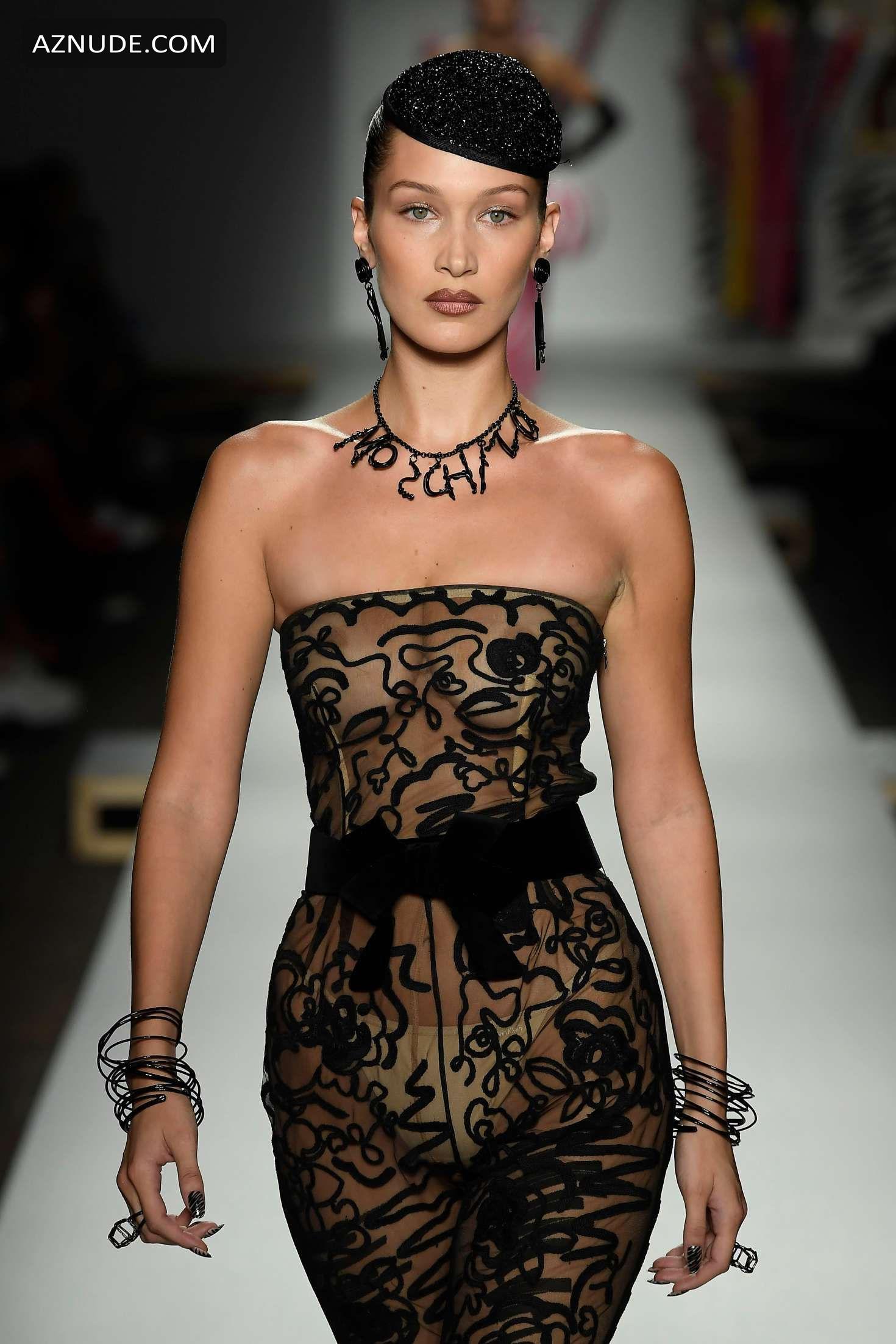Bella Hadid Walks The Runway For Moschino Spring Summer 2019 Fashion Show Aznude
