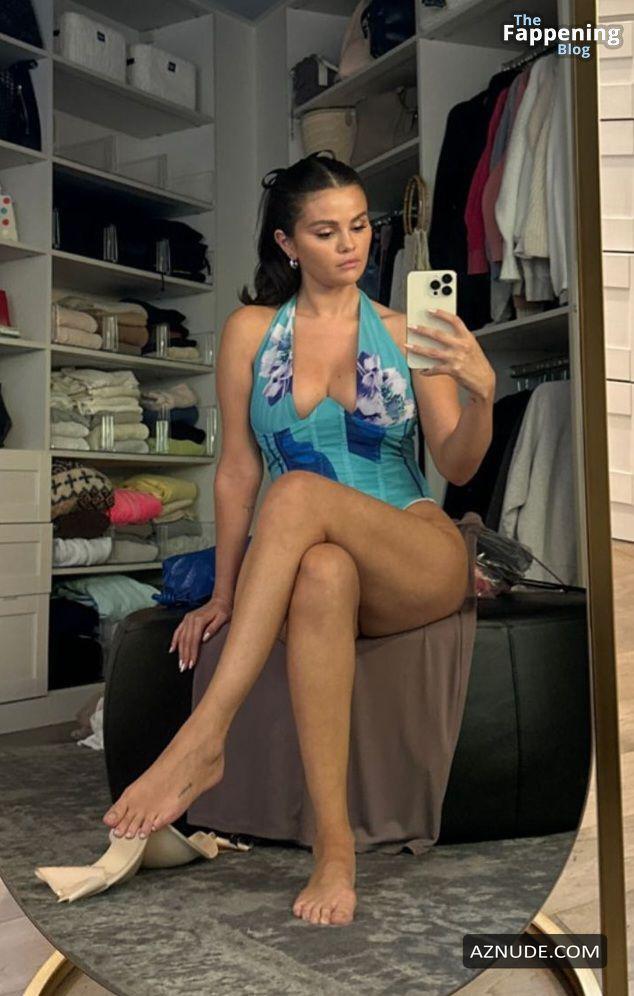 Selena Gomez Sizzles In Sexy Swimsuit At Home Aznude