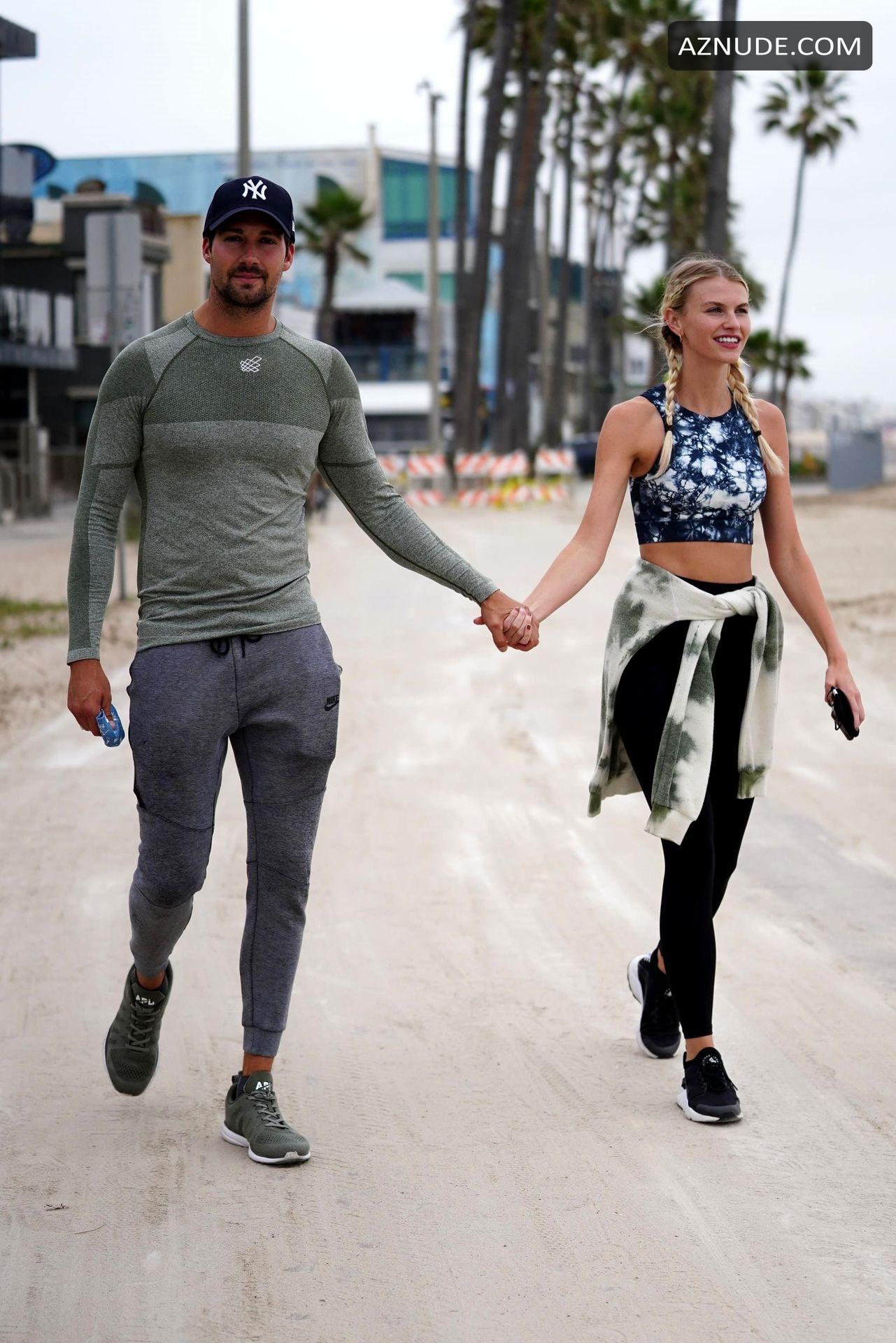 James Maslow And His Girlfriend Caitlin Spears Share A Kiss After A Run