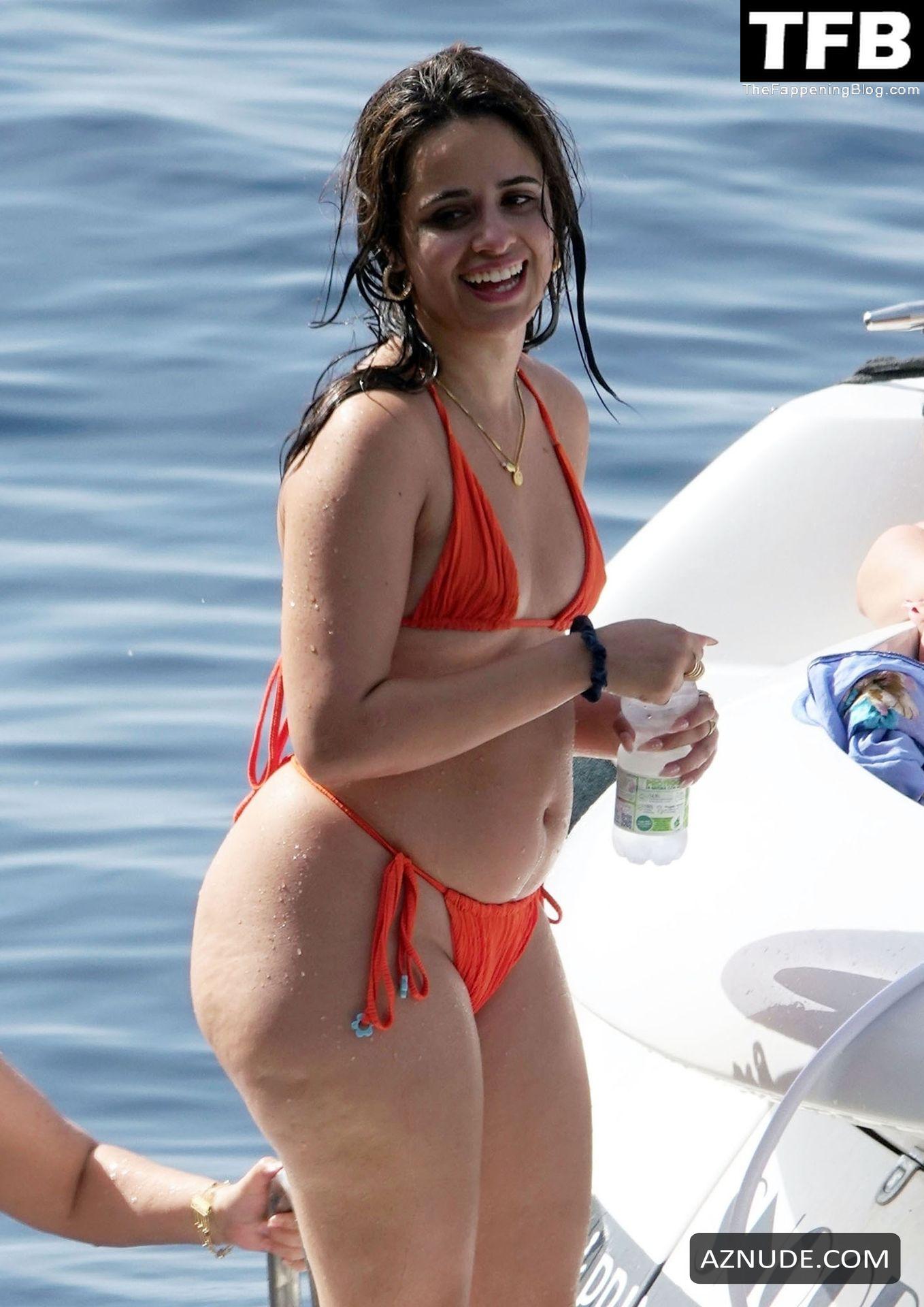 Camila Cabello Sexy Seen Flashing Her Ass Crack Wearing A Bikini In Capri Aznude