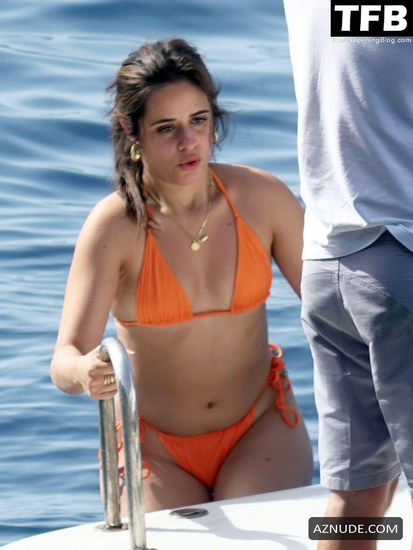 Camila Cabello Sexy Seen Flashing Her Ass Crack Wearing A Bikini In Capri Aznude