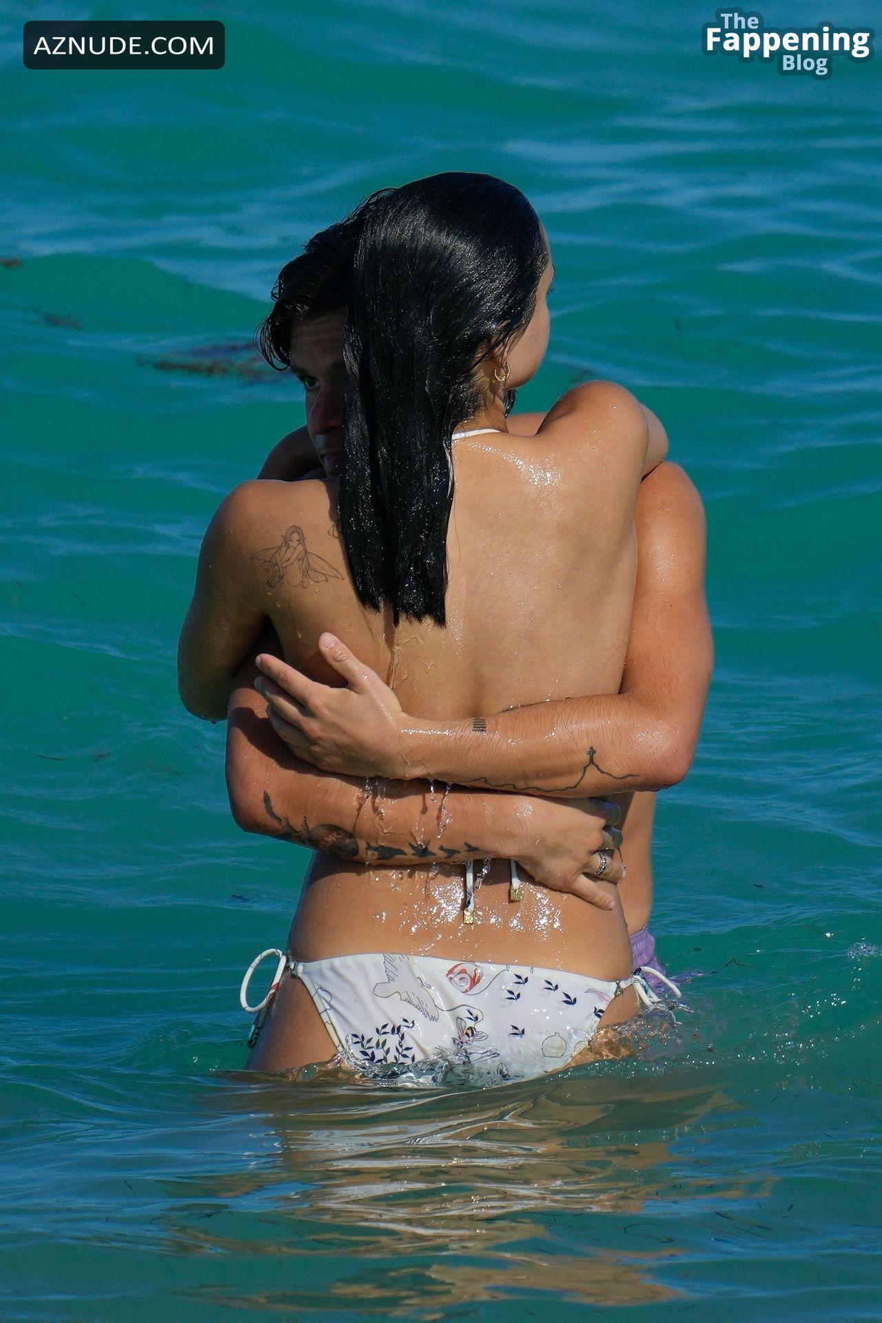 Camila Mendes Sexy Shows Off Her Beautiful Body In A Hot White Bikini At The Beach With Rudy