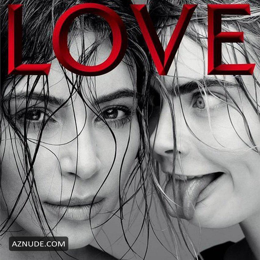Kim Kardashian Cara Delevingne And Kendall Jenner From Love Magazine