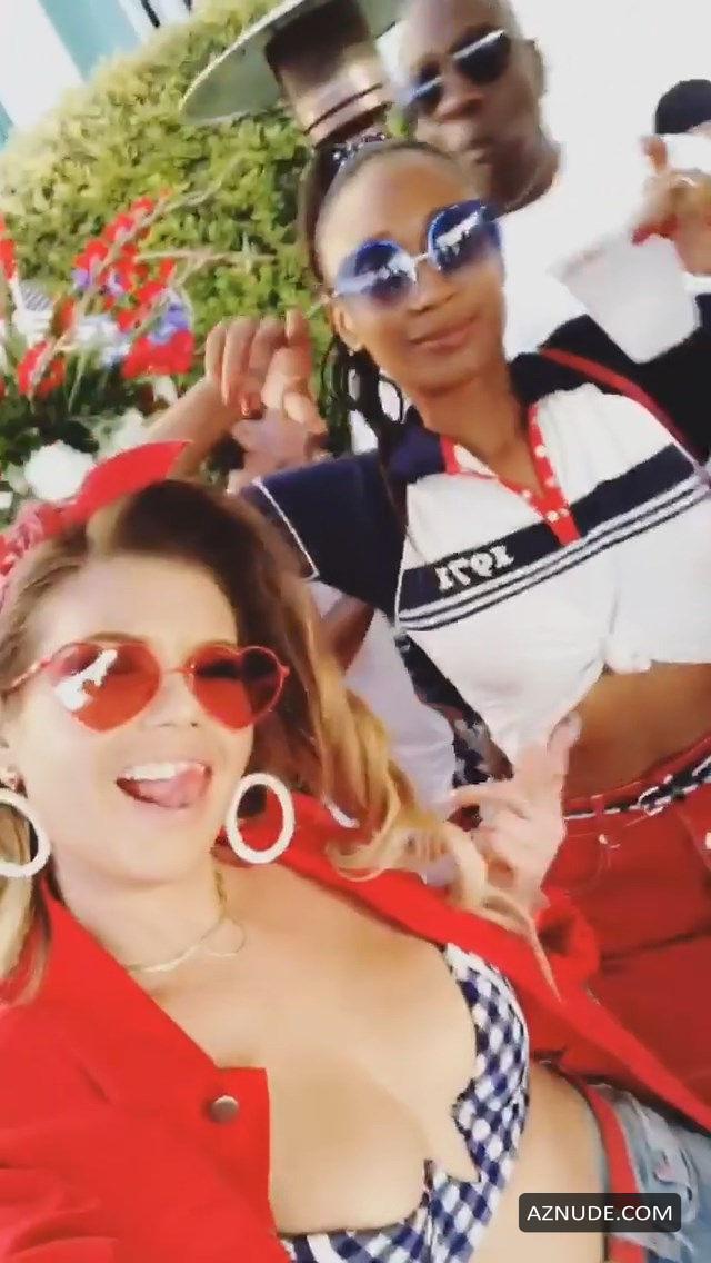 Chanel West Coast Nip Slip