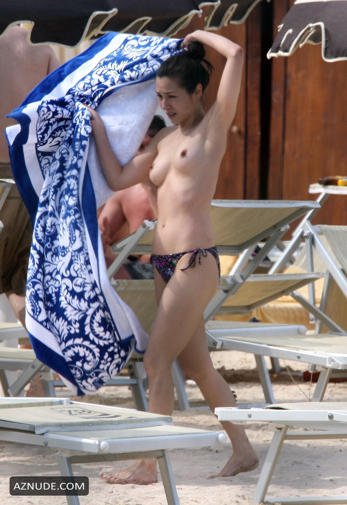 China Chow Goes Topless At The Beach While Vacationing In Cannes Aznude