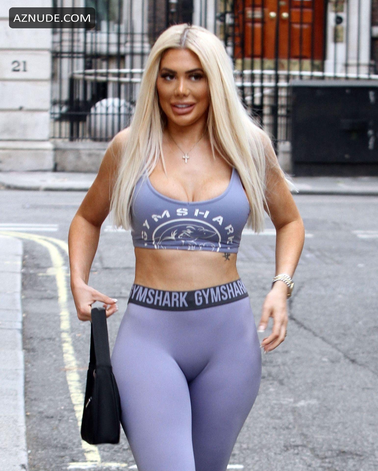 Chloe Ferry Looking Sporty In Leggings And Sports Bra While Out In London Aznude 