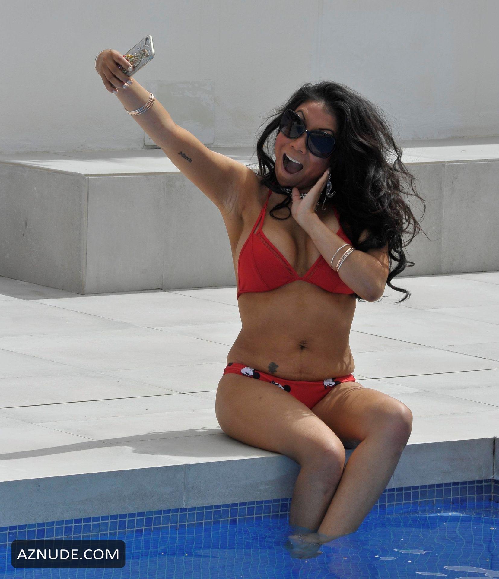 Chrissie Wunna Sexy In A Red Hot Bikini During Spanish