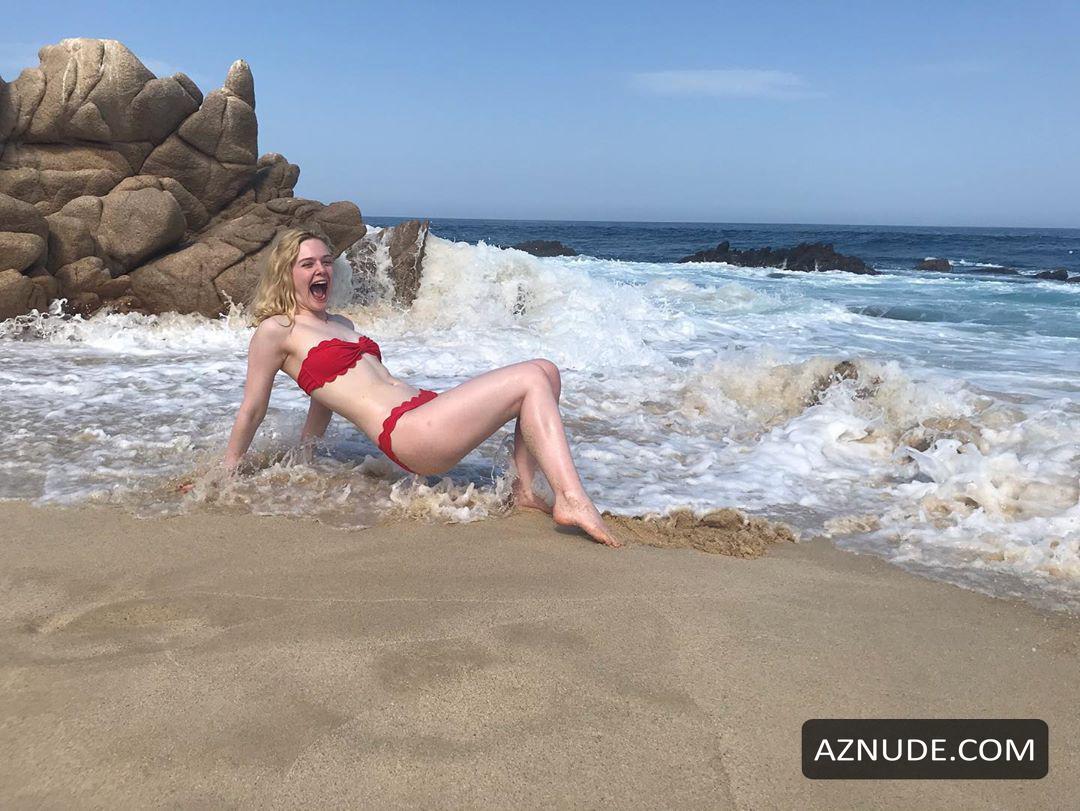 Elle Fanning Sexy Shares Photos On Social Media Of Her Vacation In 
