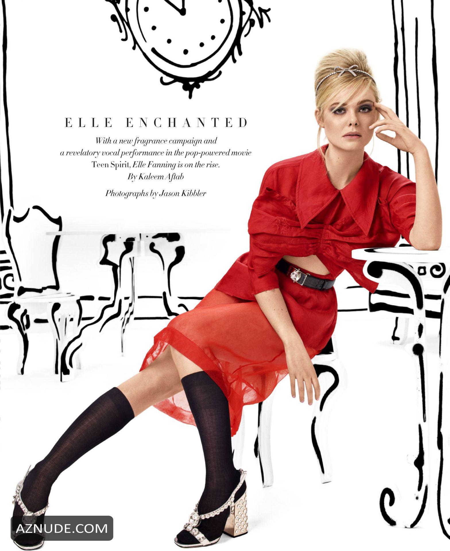 Elle Fanning Sexy By Jason Kibbler For Harpers Bazaar Magazine March 