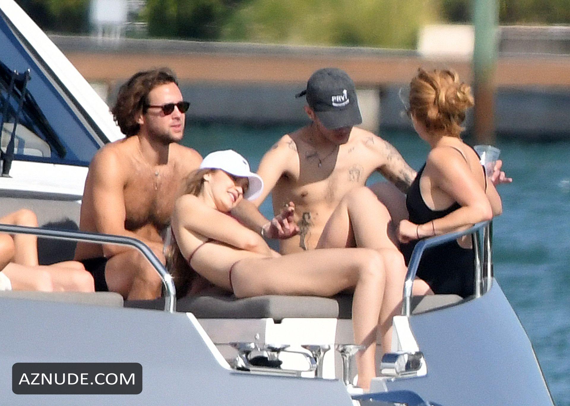 Gigi Hadid Sexy On Yacht With Brother Anwar Hadid And Some Friends In