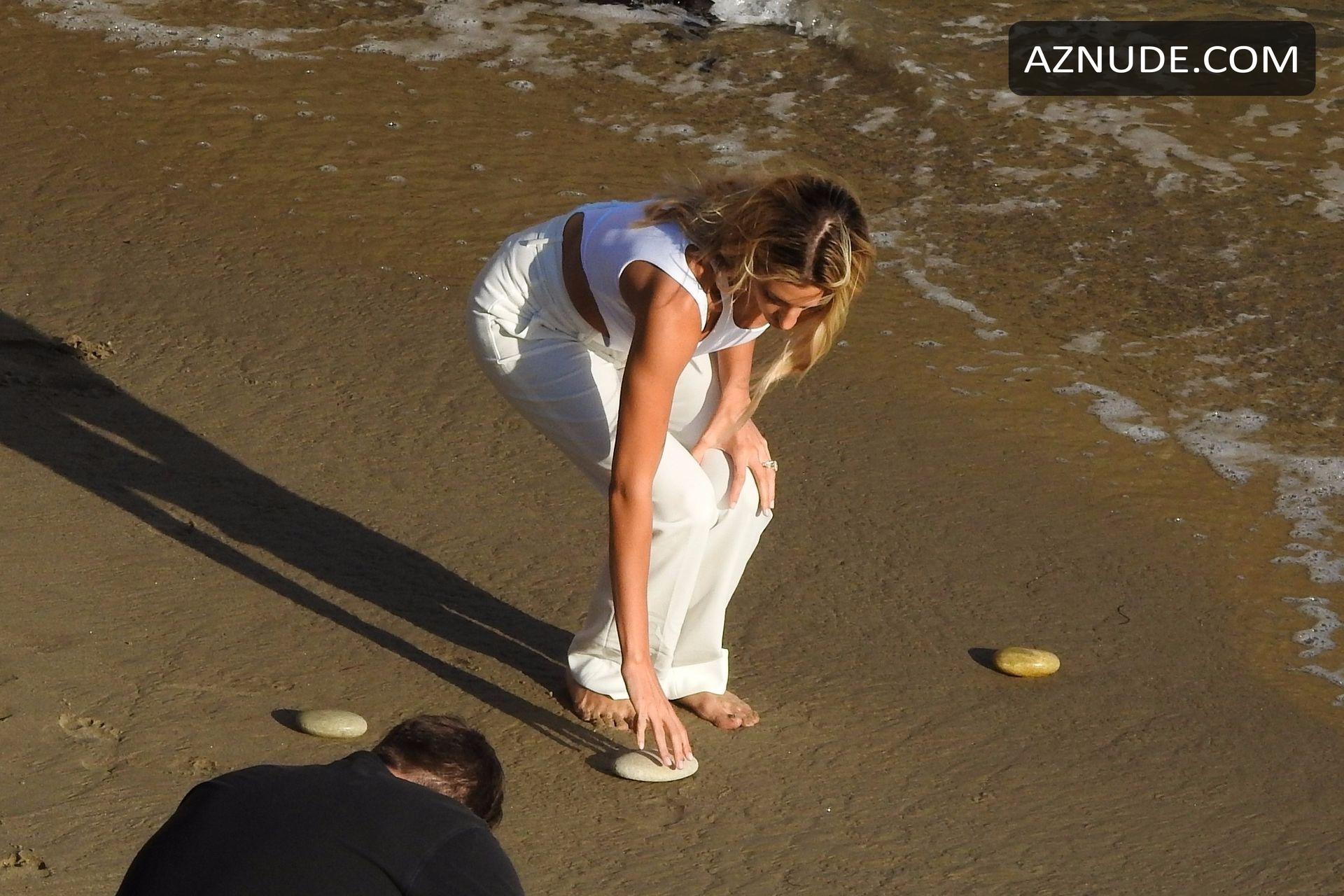 Hailey Baldwin Bieber Does A Photo Shoot On The Beach In Malibu For Bare Minerals Cosmetics Aznude