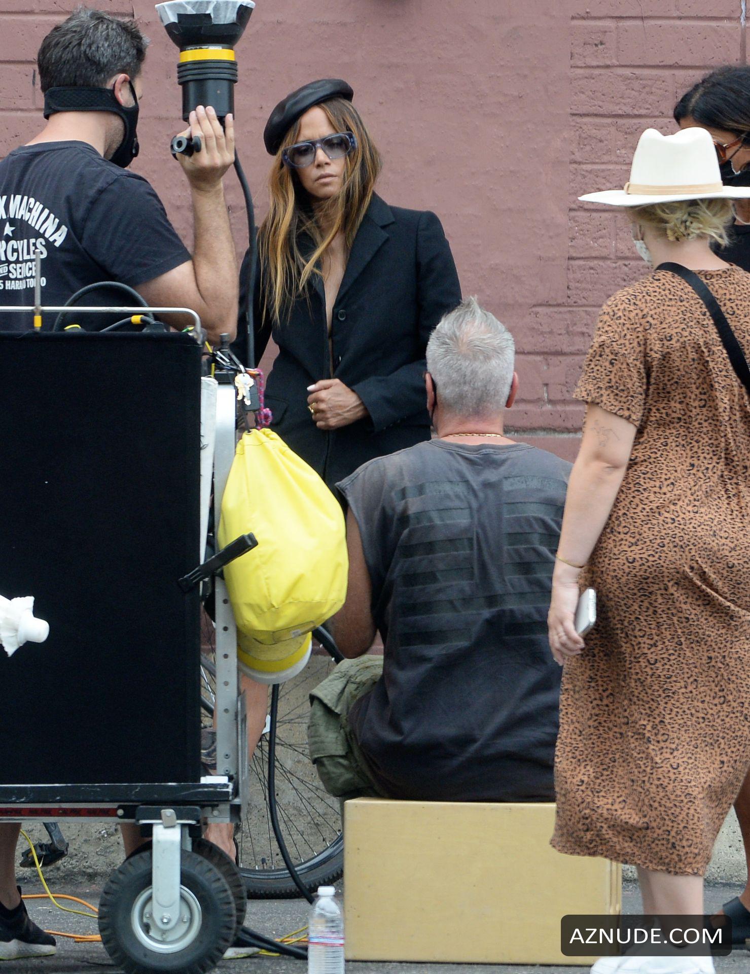 Halle Berry starts off her week doing a photoshoot in Downtown LA - AZNude