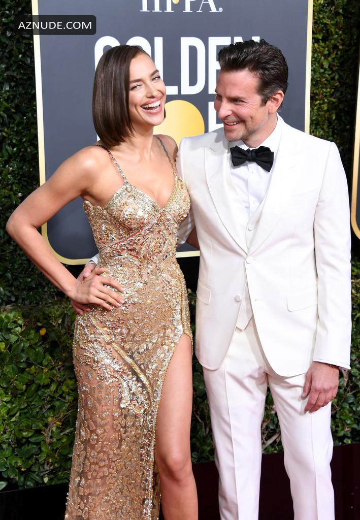 Irina Shayk Sexy With Actor Bradley Cooper At The 76th Annual Golden