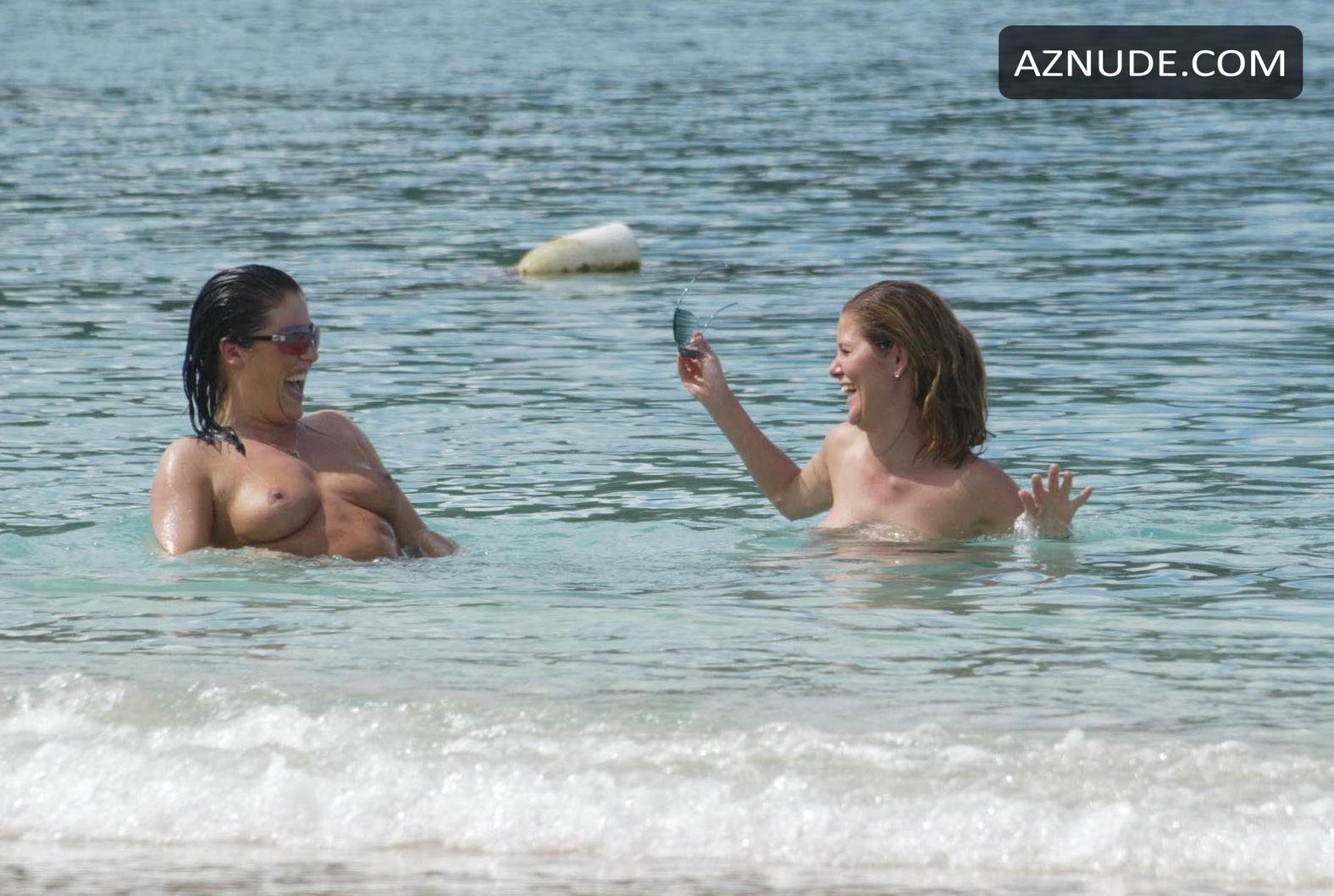 Jessie Wallace Topless With Female Friends In The Carribean Aznude