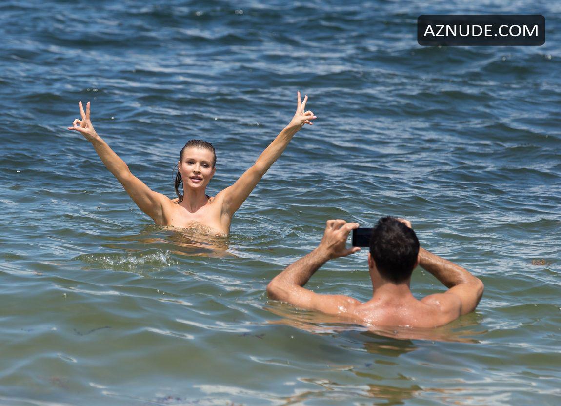 Joanna Krupa Topless At The Beach In Miami Aznude 7646