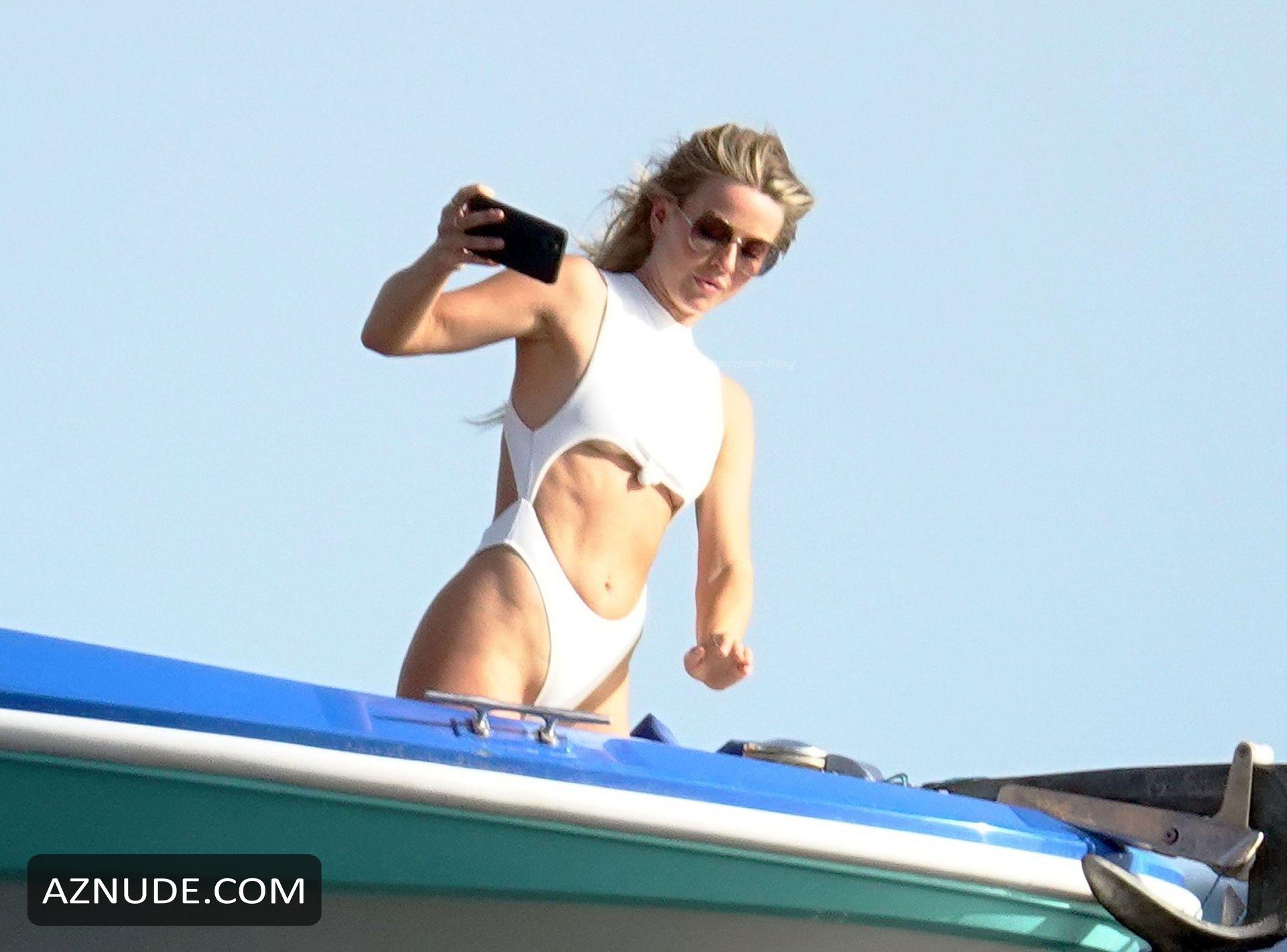 Julianne Hough Sexy Shows Off Her Toned Body In A White Bikini In Italy Aznude