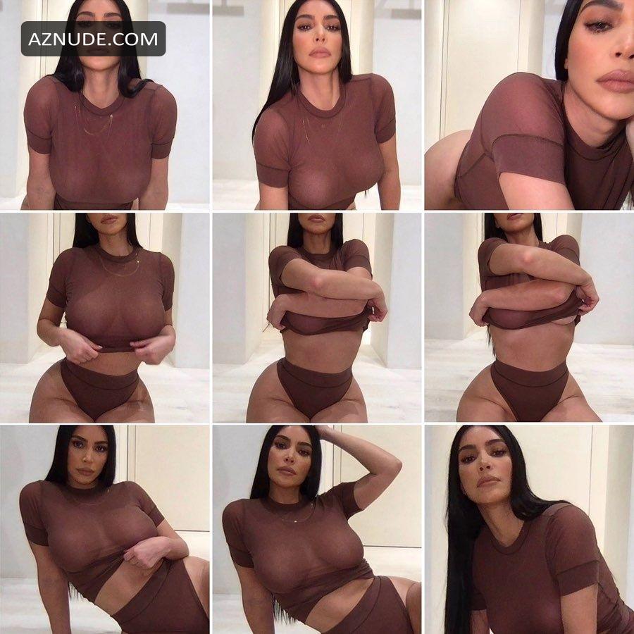 Kim Kardshian Shows Off Her Curvy Figure And Flashed Some Underboss As