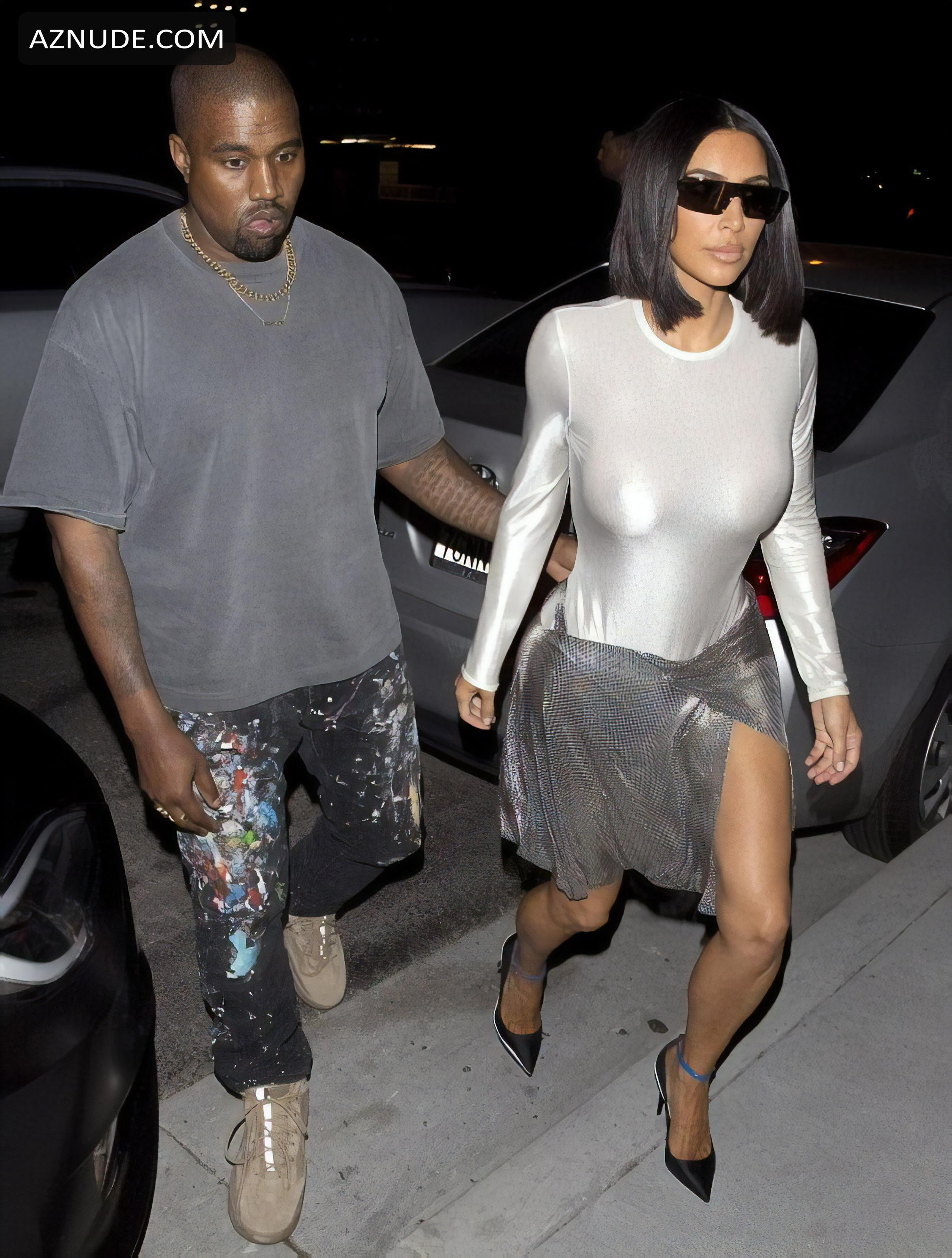 Kim Kardashian Braless In A Very Candid Outfit With