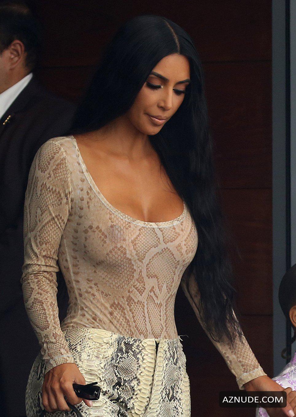Kim Kardashian Sexy Heading Out From Miami Hotel With Friend Jonathan