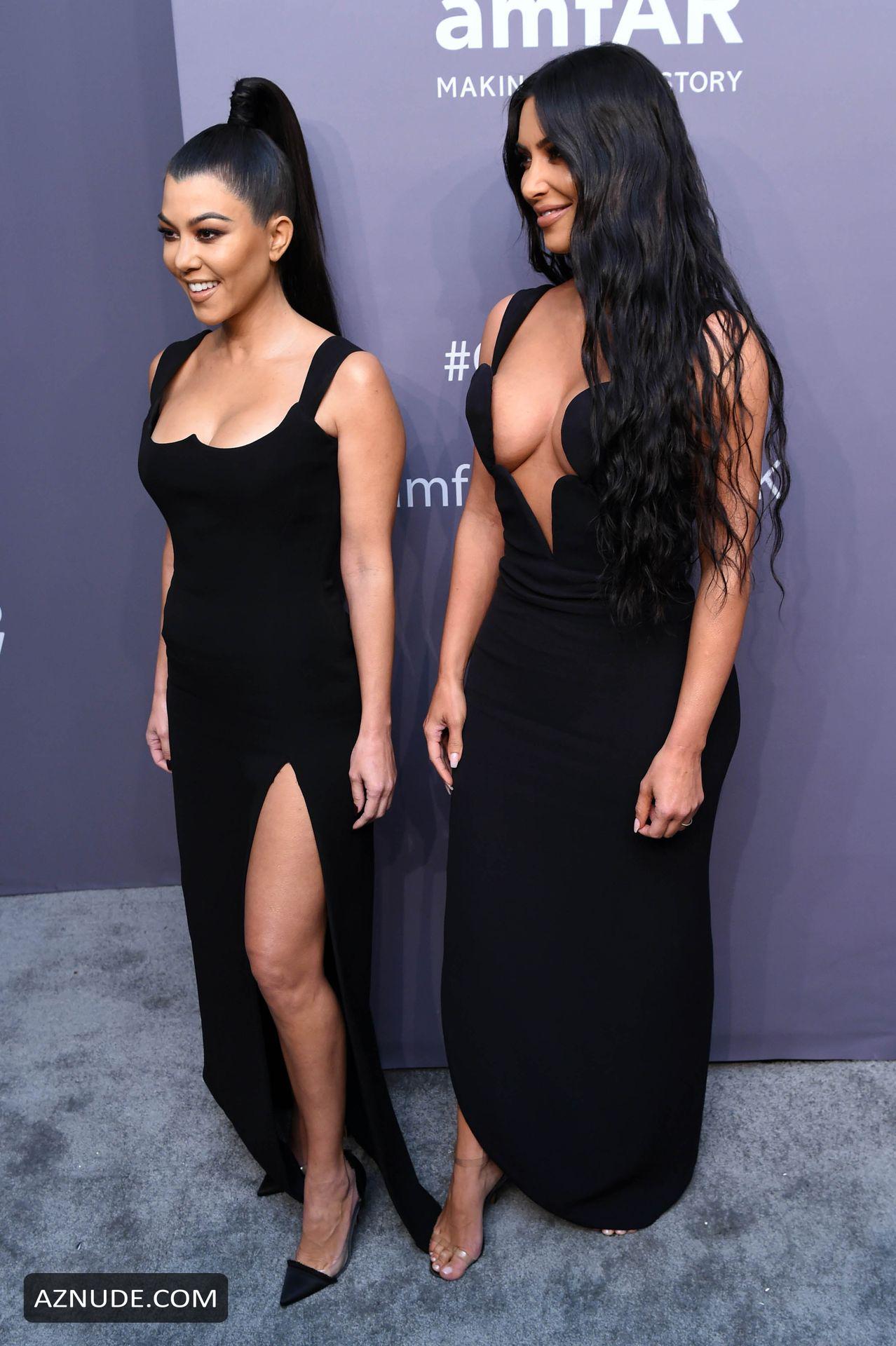 Kim Kardashian Sexy With Sister Kourtney Kardashian At The Amfar Gala Fall Winter 2019 In New