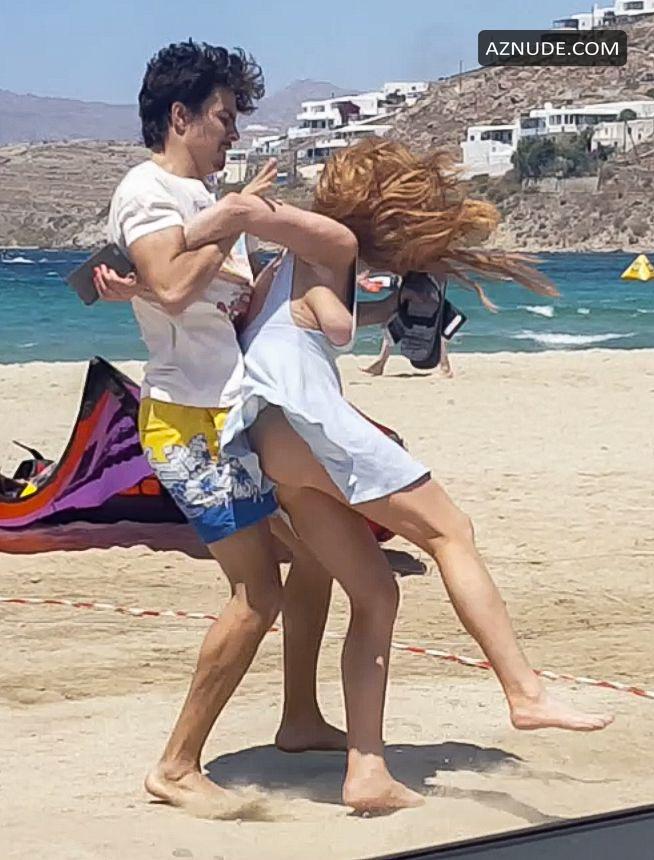 Lohan Topless Beach Sex - Lindsay Lohan Nude With Her Boyfriend Egor Tarabasov On the Beach in  Mykonos - AZNude