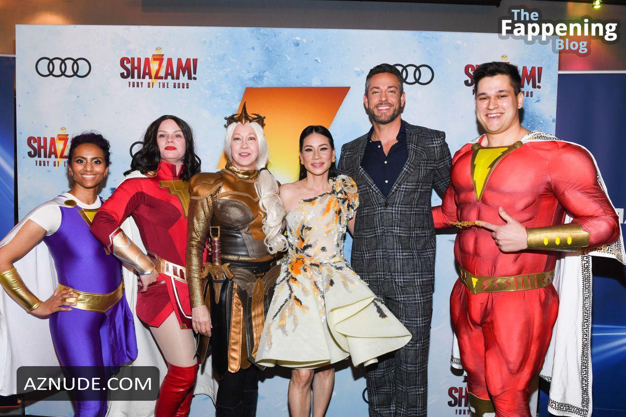 Lucy Liu Sexy Shows Off Her Hot Legs At The Premiere Of Shazam Fury Of 