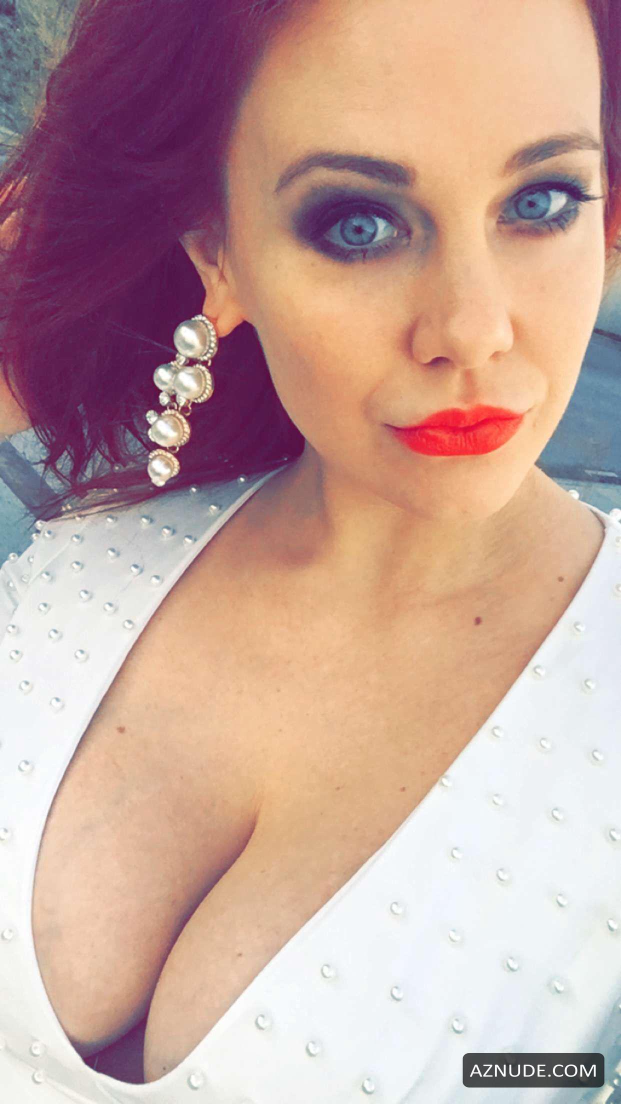 Maitland Ward Cleavage In A White Dress From Snapchat Aznude